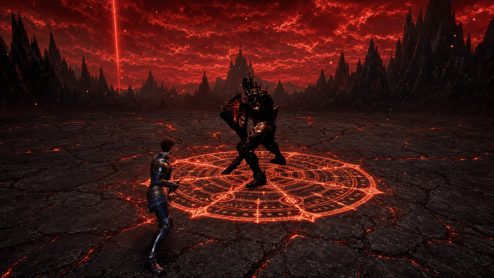 Knight facing an armored boss in the JRPG Boss Battle v1 collection