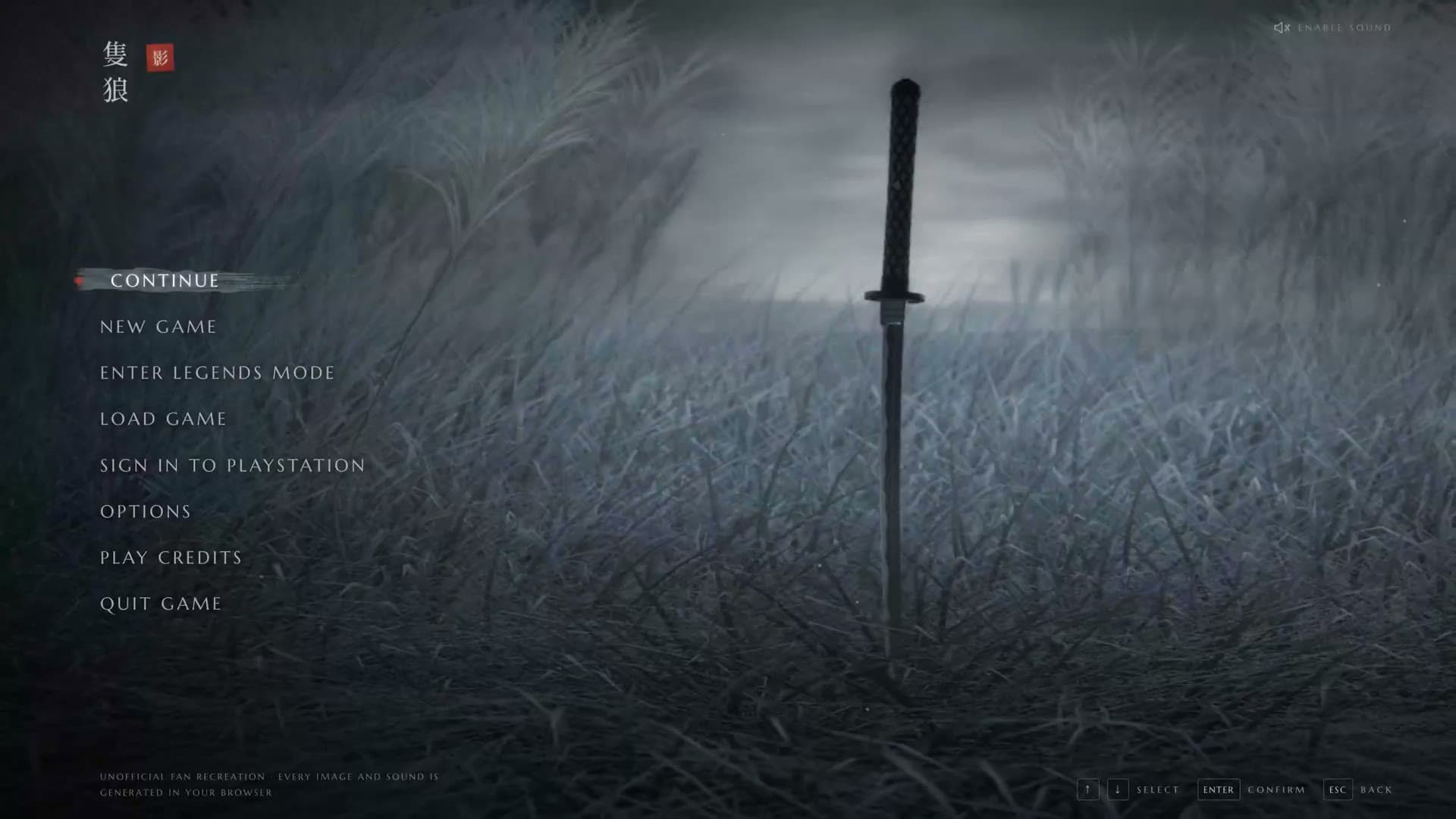 Claude Sonnet 5.5 · sekiro-menu